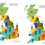 Regional GB map of smart meter installations May 2020 after site visits resumed