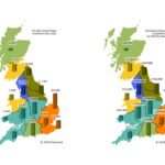 Maps of GB showing regional smart meter installations in December 2021 and cumulatively from Jan 2012 until December 2021